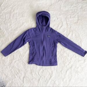 Patagonia Womens Fleece Hoodie Zip up Purple
